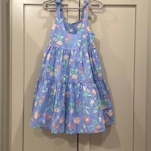 Sigrid Olsen Girl's Smocked Sun Dress Size 5 Blue flower